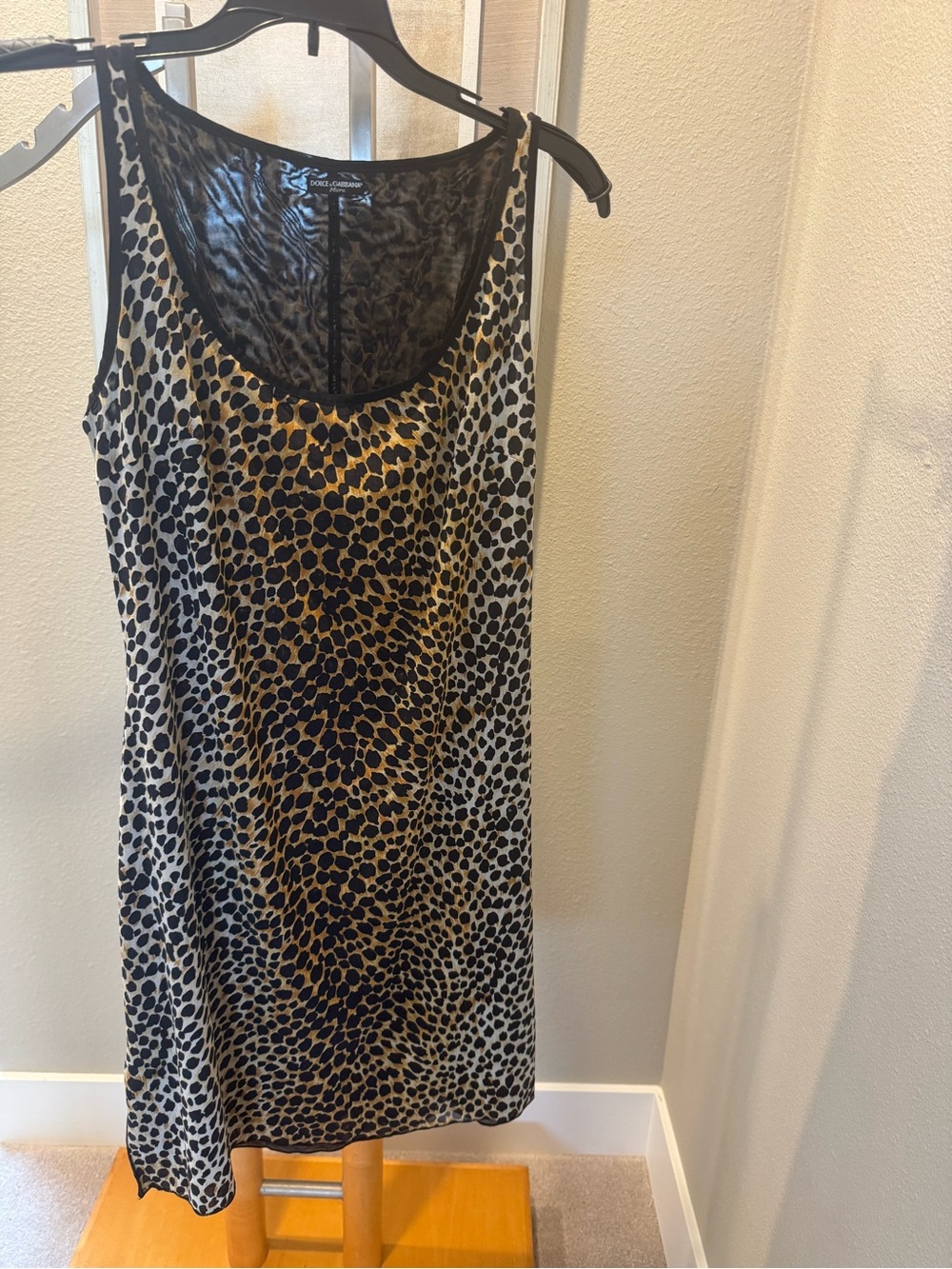 Dolce & Gabbana Mare Leopard Mesh Cover Up Dress